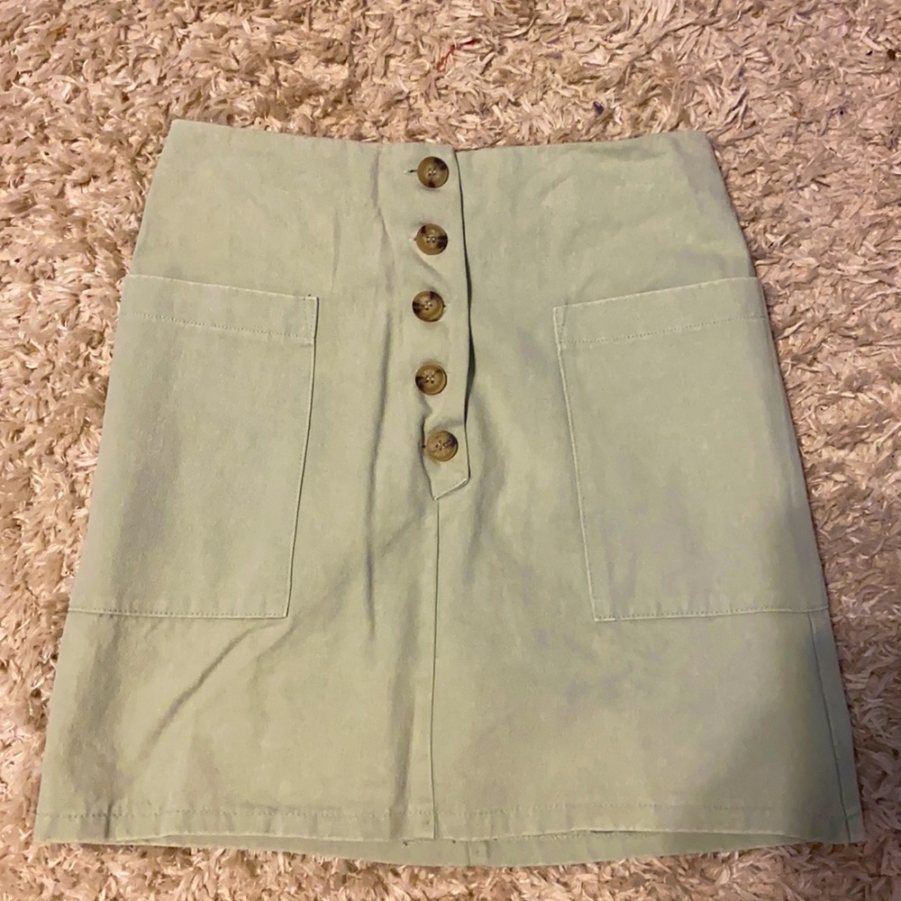Size small sage green mini skirt